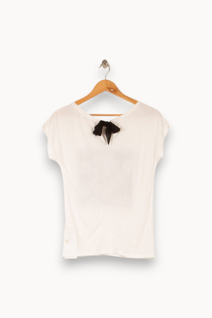 T-shirt Blanc et Noir - Taille S/36 de la marque I.Code | PARAD48737 - Vendu par Paradigme - Image 4