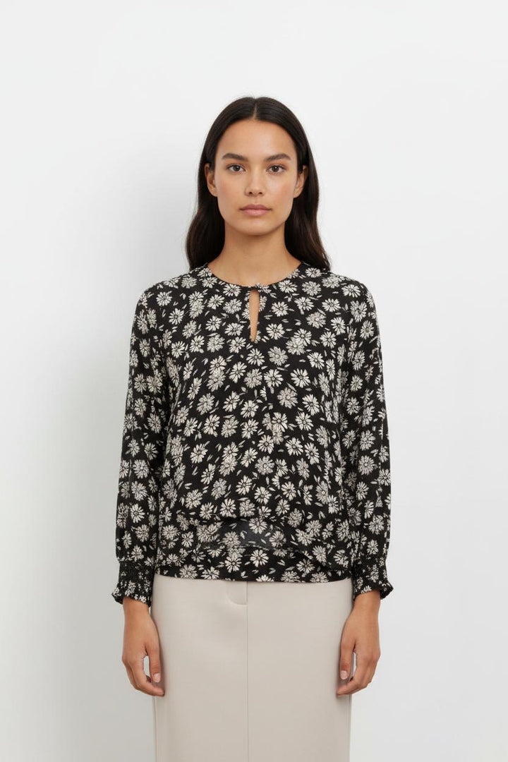 Blouse Noire et Blanche - Taille S/36