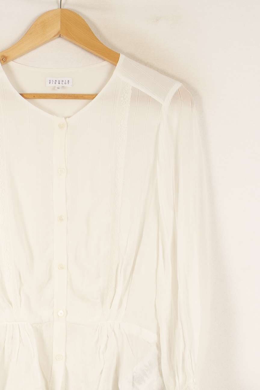 Blouse Blanche - Taille M/38 de la marque Claudie Pierlot | PARAD48776 - Vendu par Paradigme - Image 5