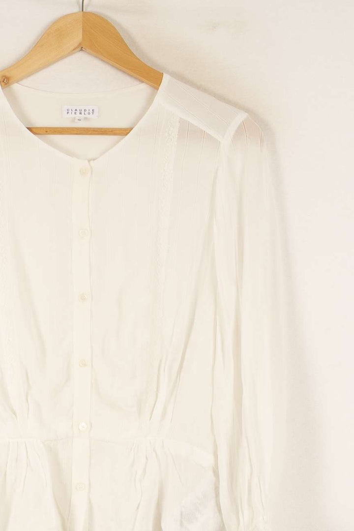 Blouse Blanche - Taille M/38 de la marque Claudie Pierlot | PARAD48776 - Vendu par Paradigme - Image 5