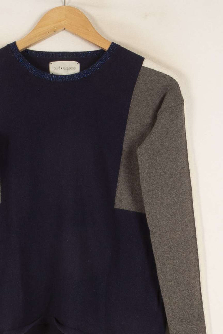 Pull Bleu et Gris - Taille S/36 de la marque Sud express | PARAD48779 - Vendu par Paradigme - Image 5