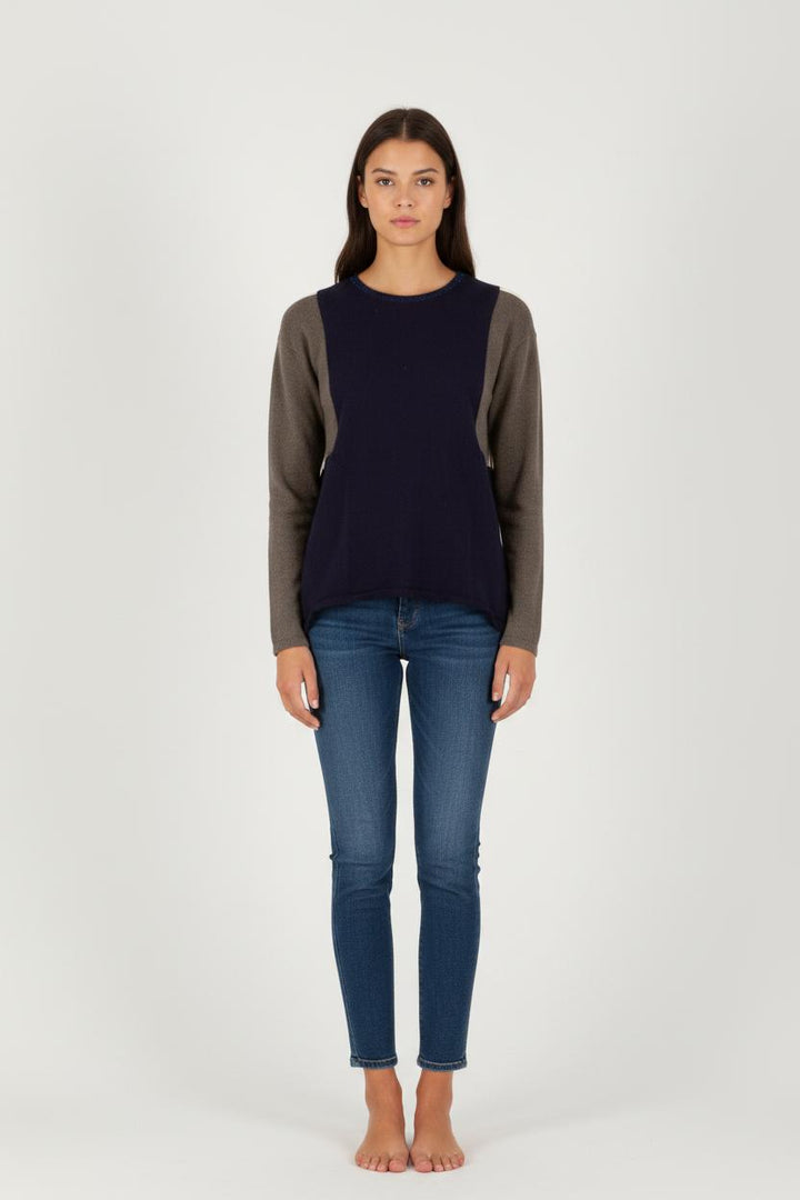 Pull Bleu et Gris - Taille S/36
