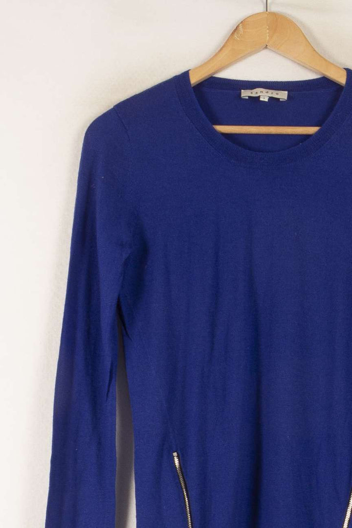 Pull Bleu - Taille S/36 de la marque Sandro | PARAD48781 - Vendu par Paradigme - Image 3