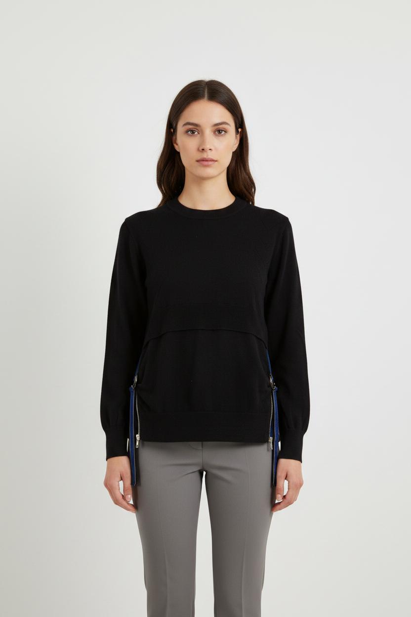 Pull Noir et Bleu - Taille L/40
