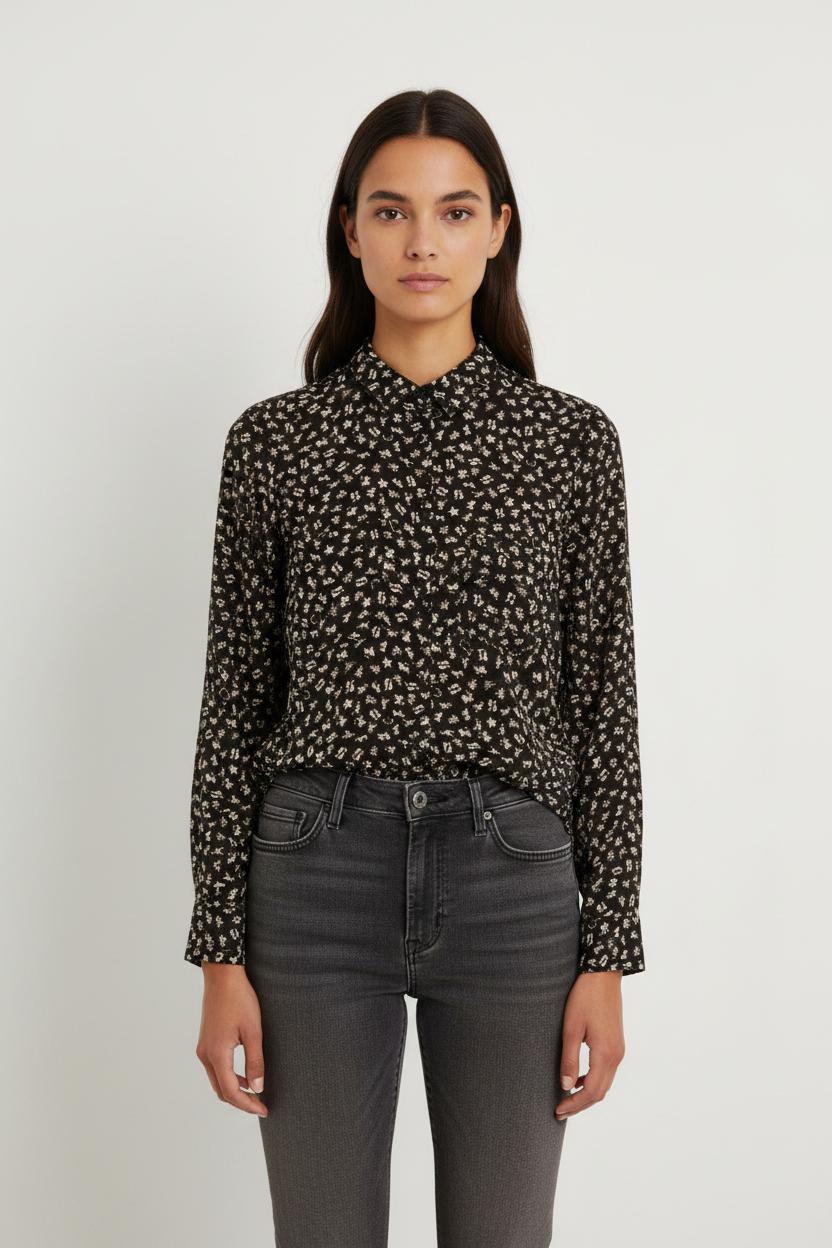Chemise Noire et Blanche - Taille XXS/32