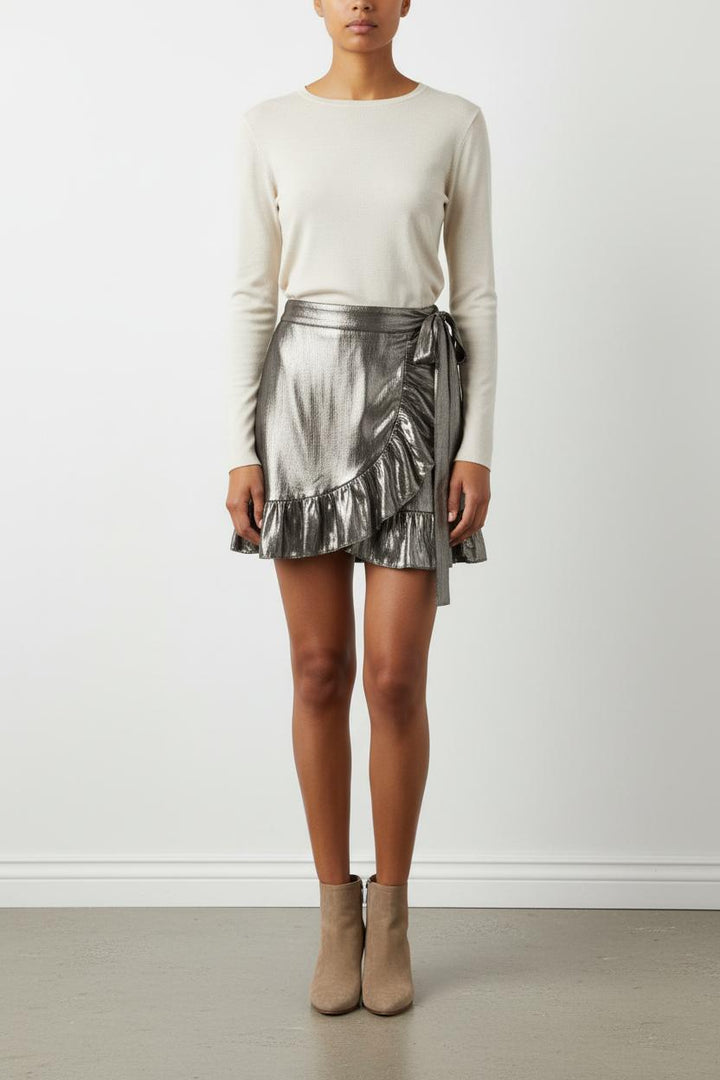 Jupe Portefeuille Grise - Taille XXS/32