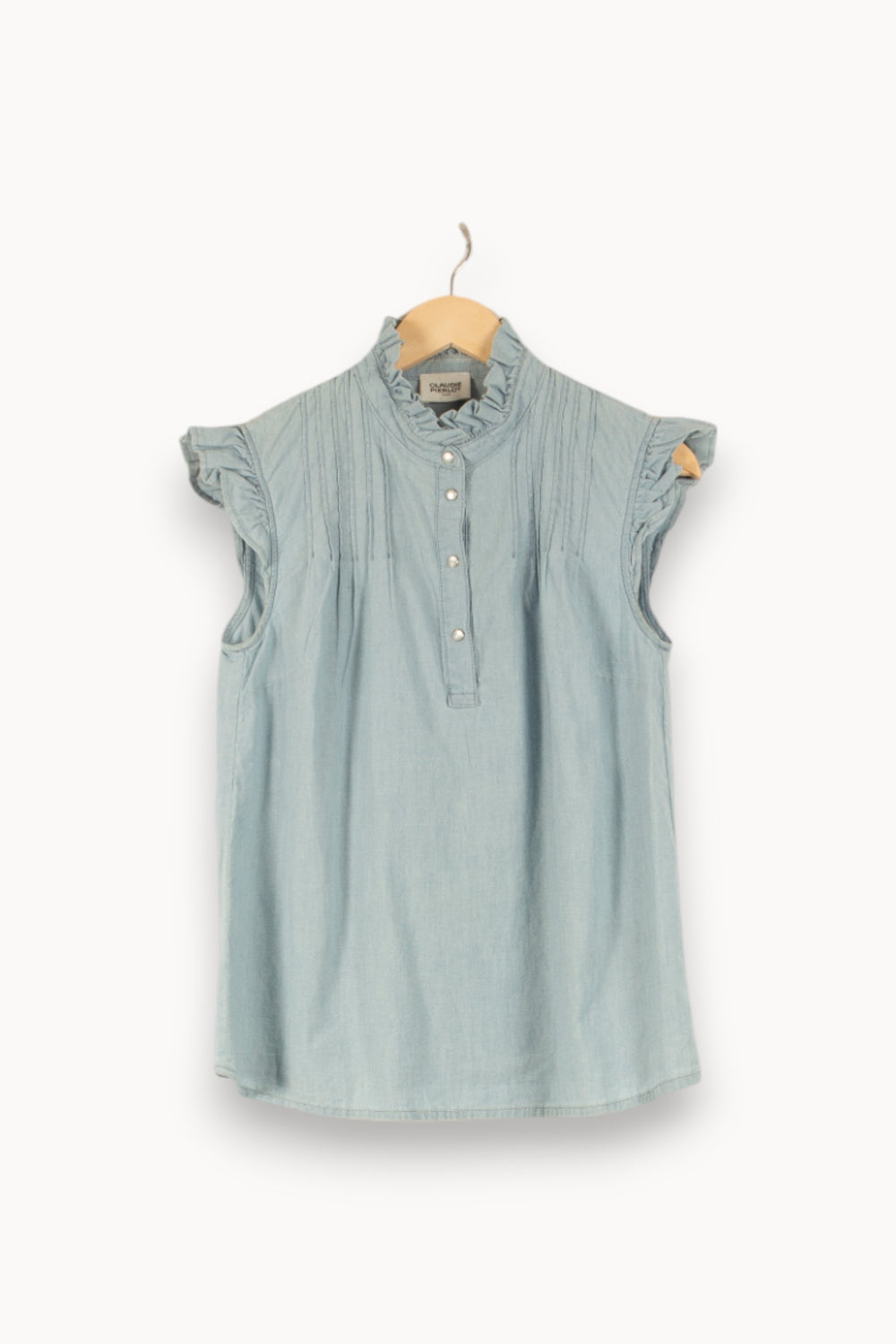Blouse Bleu - Taille M/38 de la marque Claudie Pierlot | PARAD48799 - Vendu par Paradigme - Image 2