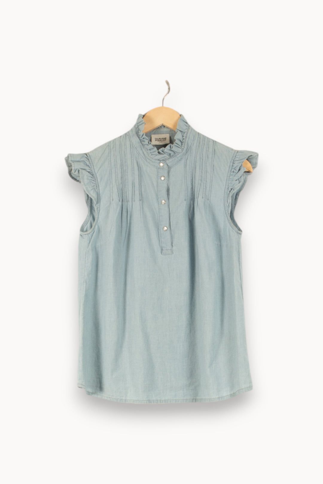 Blouse Bleu - Taille M/38 de la marque Claudie Pierlot | PARAD48799 - Vendu par Paradigme - Image 2
