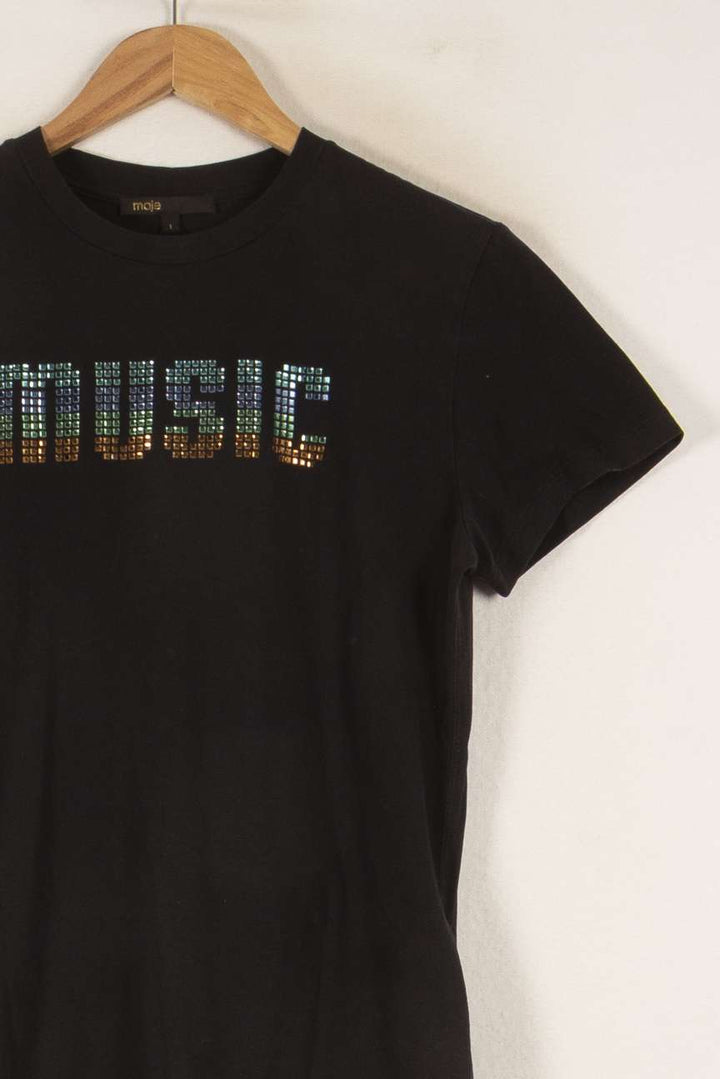 Tee-shirt Noir - Taille S/36 de la marque Maje | PARAD48800 - Vendu par Paradigme - Image 3