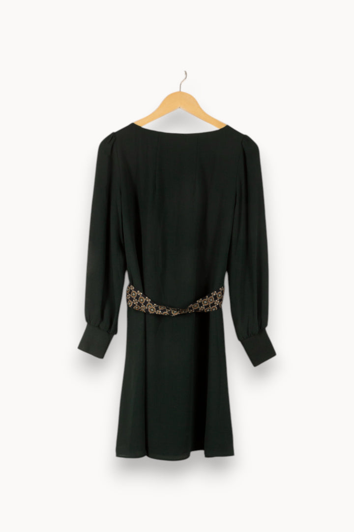 Robe Courte Verte et Noire - Taille S/36 de la marque Claudie Pierlot | PARAD48804 - Vendu par Paradigme - Image 4