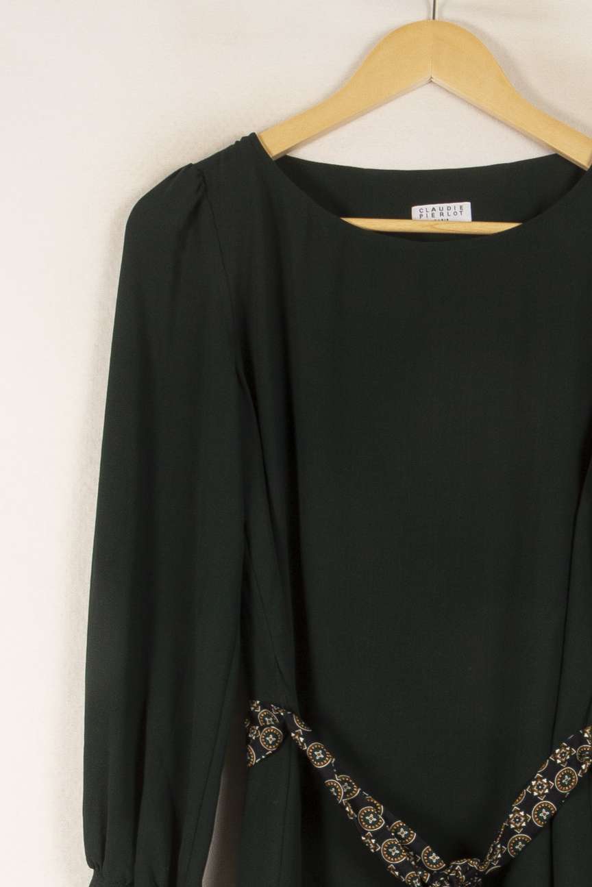 Robe Courte Verte et Noire - Taille S/36 de la marque Claudie Pierlot | PARAD48804 - Vendu par Paradigme - Image 3