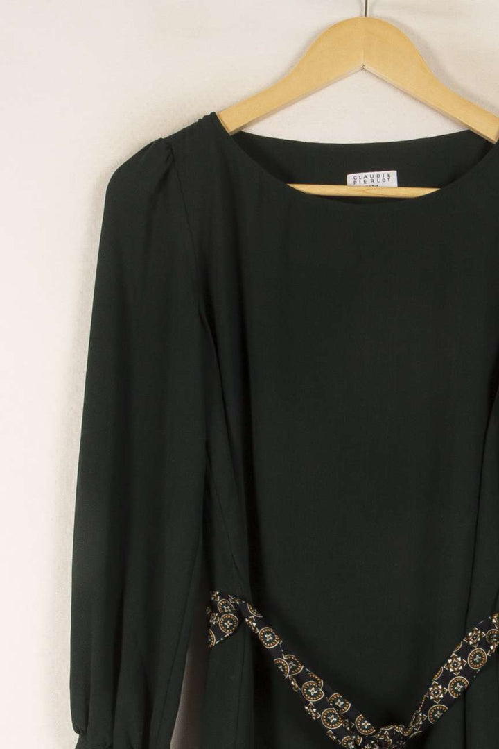 Robe Courte Verte et Noire - Taille S/36 de la marque Claudie Pierlot | PARAD48804 - Vendu par Paradigme - Image 3
