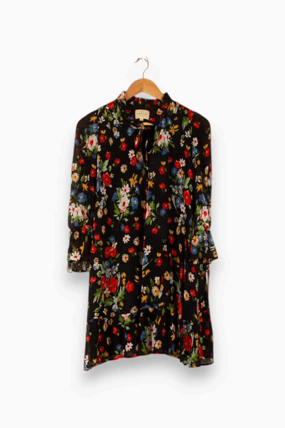 Robe Courte Noire et Multicolore - Taille S/36 de la marque Sézane | PARAD48805 - Vendu par Paradigme - Image 2