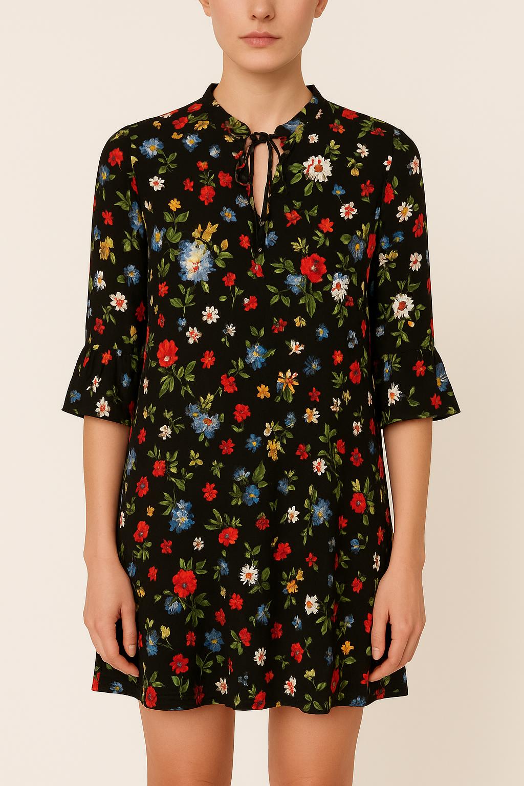 Robe Courte Noire et Multicolore - Taille S/36 de la marque Sézane | PARAD48805 - Vendu par Paradigme - Image 1