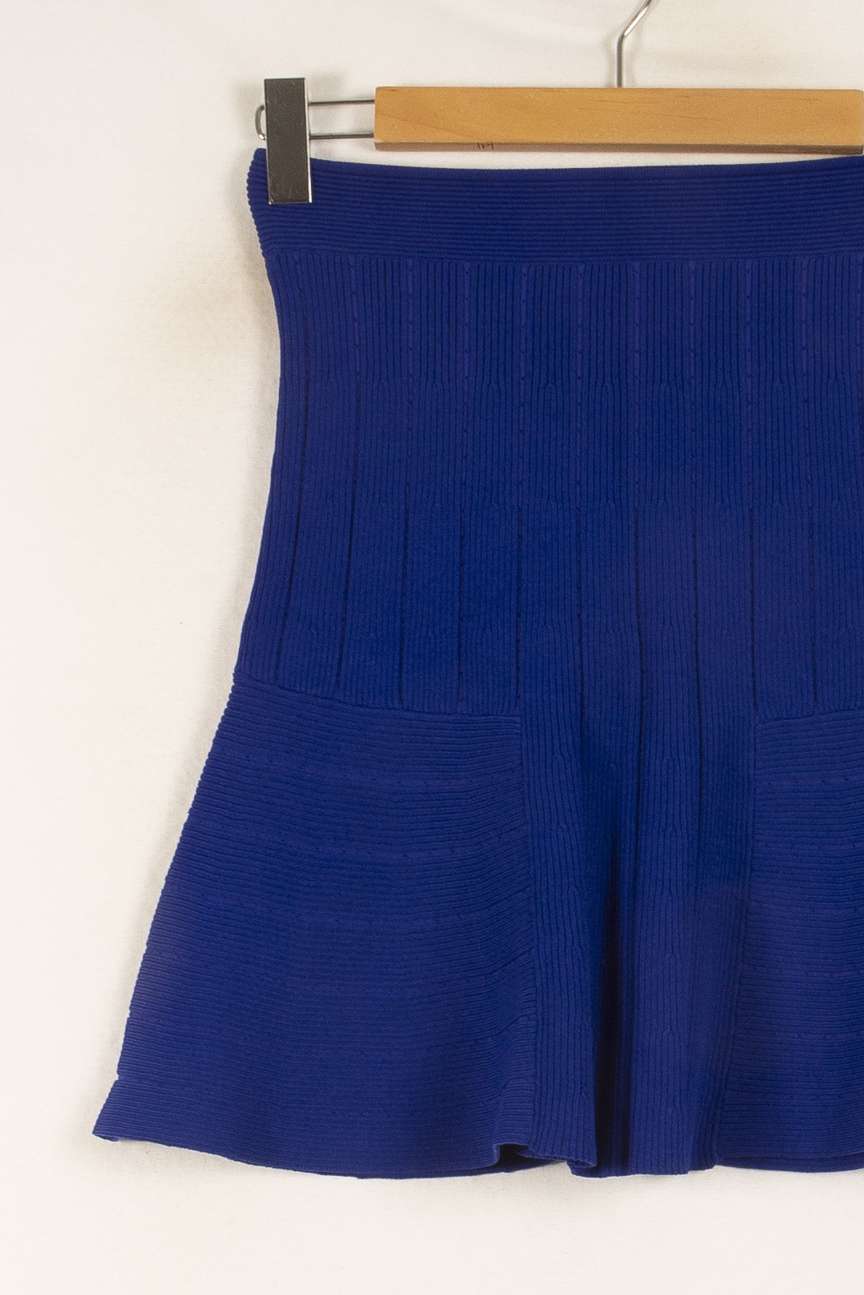 Jupe Courte Bleue - Taille L/40 de la marque Sandro | PARAD48830 - Vendu par Paradigme - Image 3