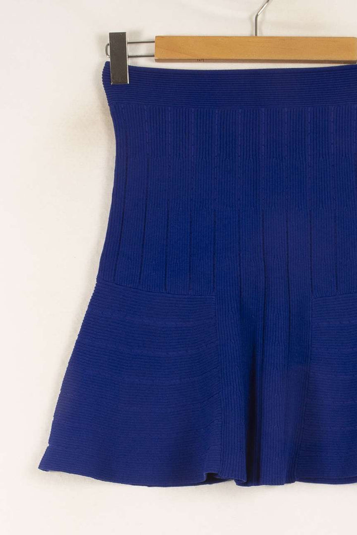 Jupe Courte Bleue - Taille L/40 de la marque Sandro | PARAD48830 - Vendu par Paradigme - Image 3