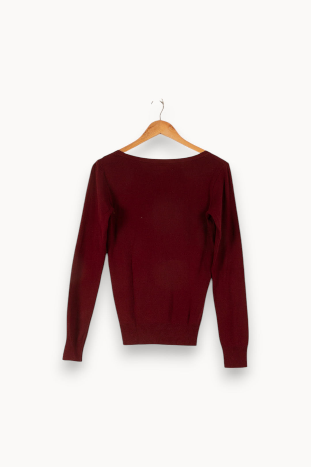 Pull Bordeaux - Taille S/36 de la marque Agnès b. | PARAD48835 - Vendu par Paradigme - Image 4