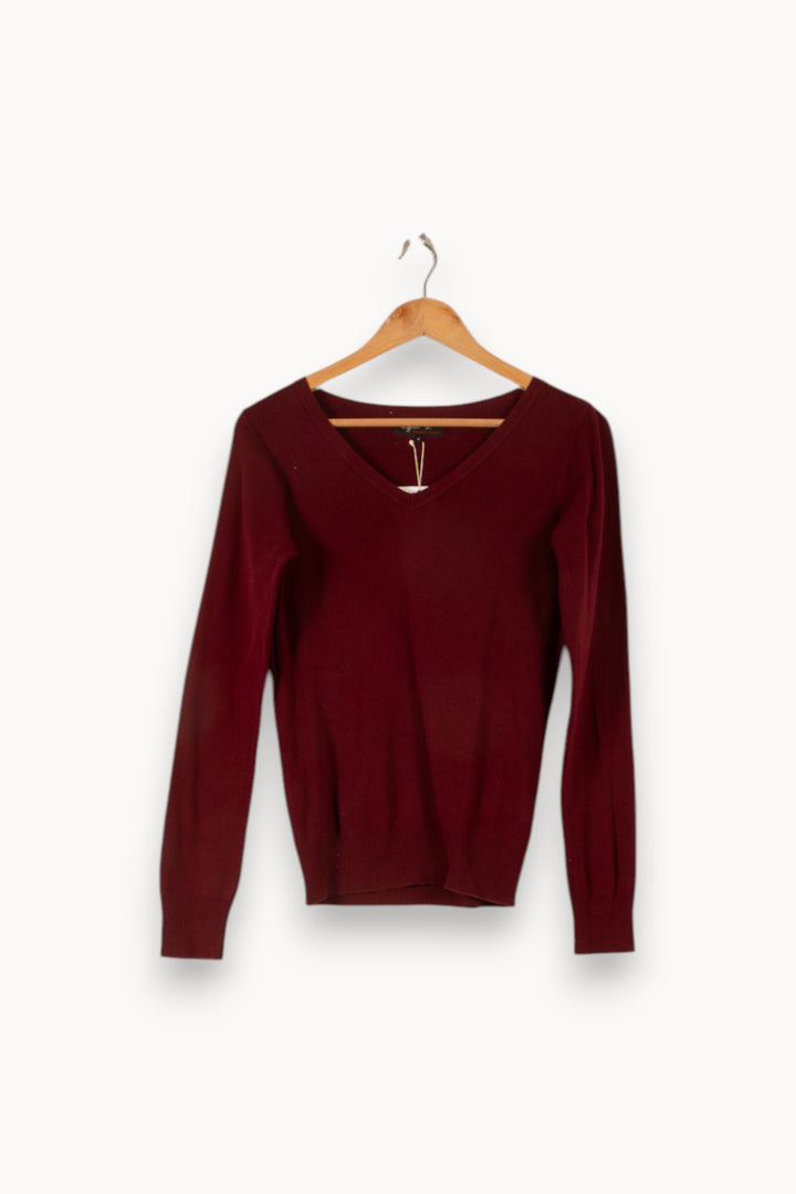 Pull Bordeaux - Taille S/36 de la marque Agnès b. | PARAD48835 - Vendu par Paradigme - Image 2
