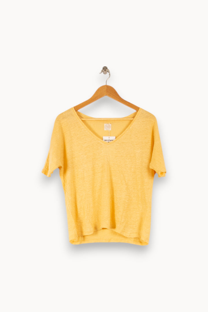 Tee-shirt Jaune - Taille XS/34 de la marque Des petits hauts | PARAD48840 - Vendu par Paradigme - Image 2