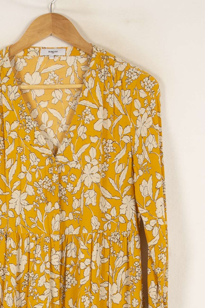 Robe Midi Jaune et Blanche - Taille S/36 de la marque Suncoo | PARAD48850 - Vendu par Paradigme - Image 3