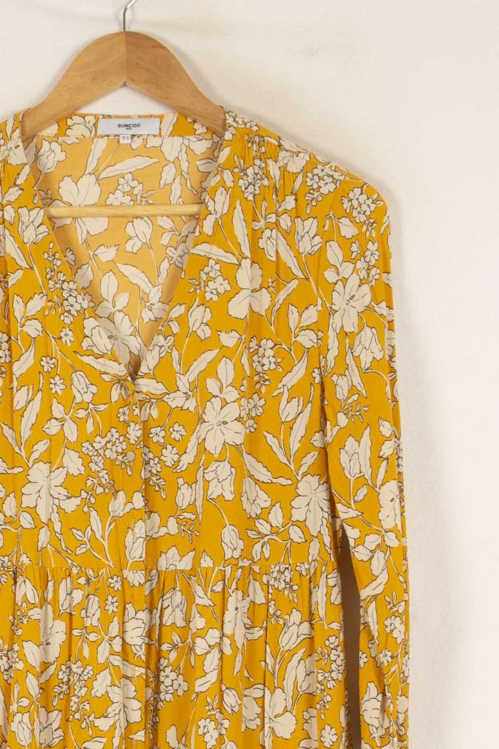 Robe Midi Jaune et Blanche - Taille S/36 de la marque Suncoo | PARAD48850 - Vendu par Paradigme - Image 3