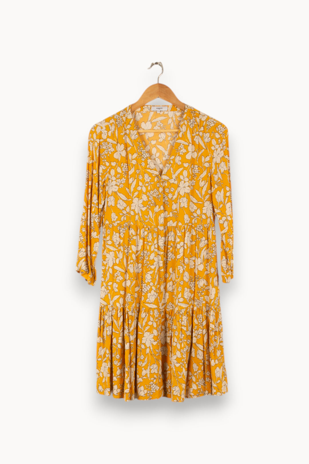 Robe Midi Jaune et Blanche - Taille S/36 de la marque Suncoo | PARAD48850 - Vendu par Paradigme - Image 2
