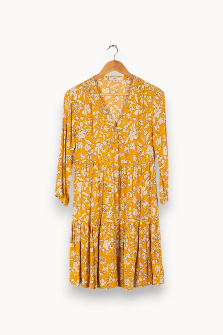 Robe Midi Jaune et Blanche - Taille S/36 de la marque Suncoo | PARAD48850 - Vendu par Paradigme - Image 2