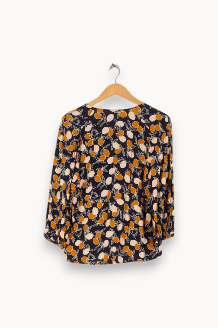 Blouse Bleue et Orange - Taille S/36 de la marque Des petits hauts | PARAD48851 - Vendu par Paradigme - Image 4
