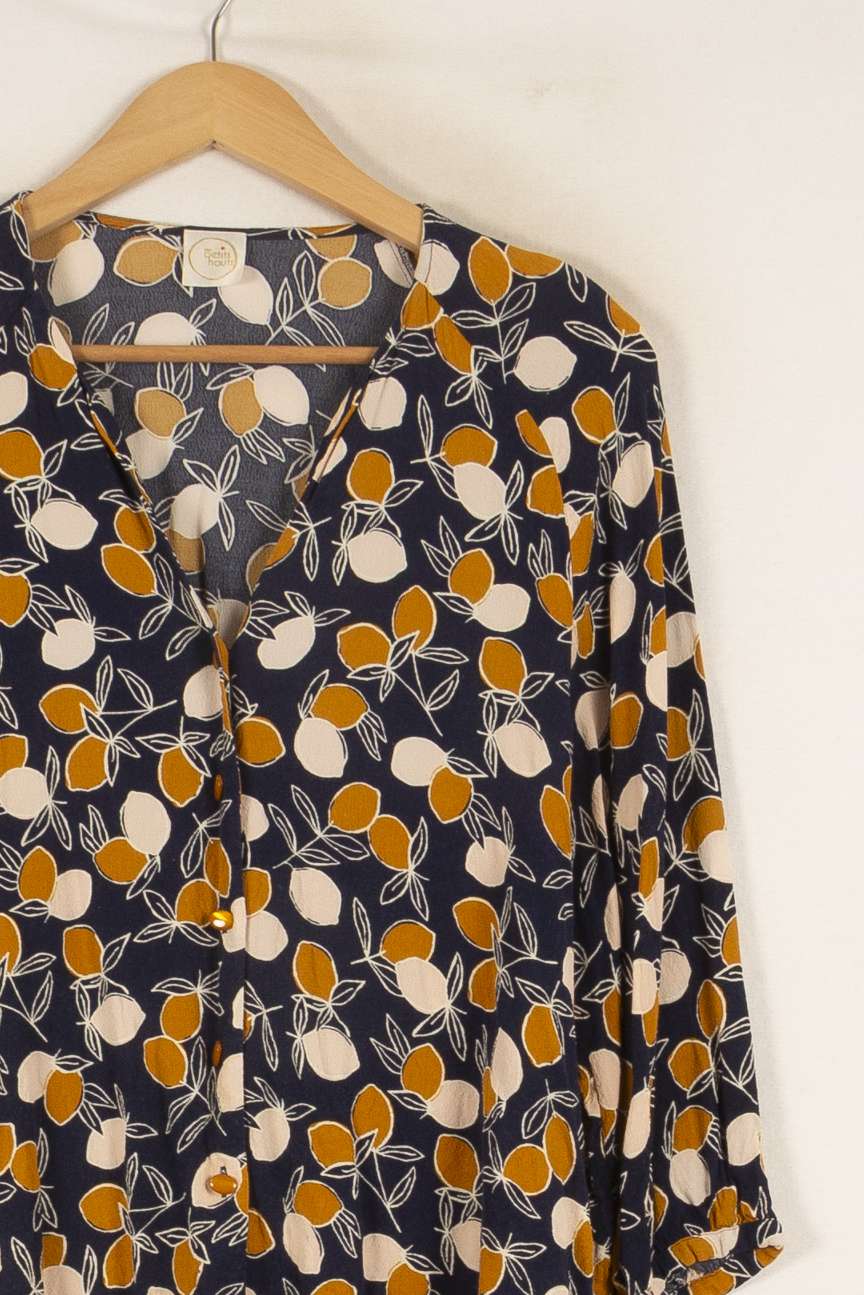 Blouse Bleue et Orange - Taille S/36 de la marque Des petits hauts | PARAD48851 - Vendu par Paradigme - Image 3