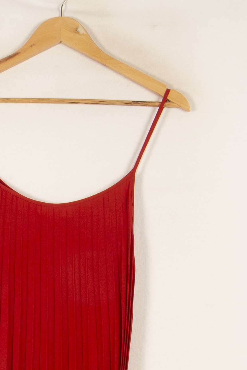 Robe Plissée Rouge - Taille M/38 de la marque Balzac Paris | PARAD48853 - Vendu par Paradigme - Image 3