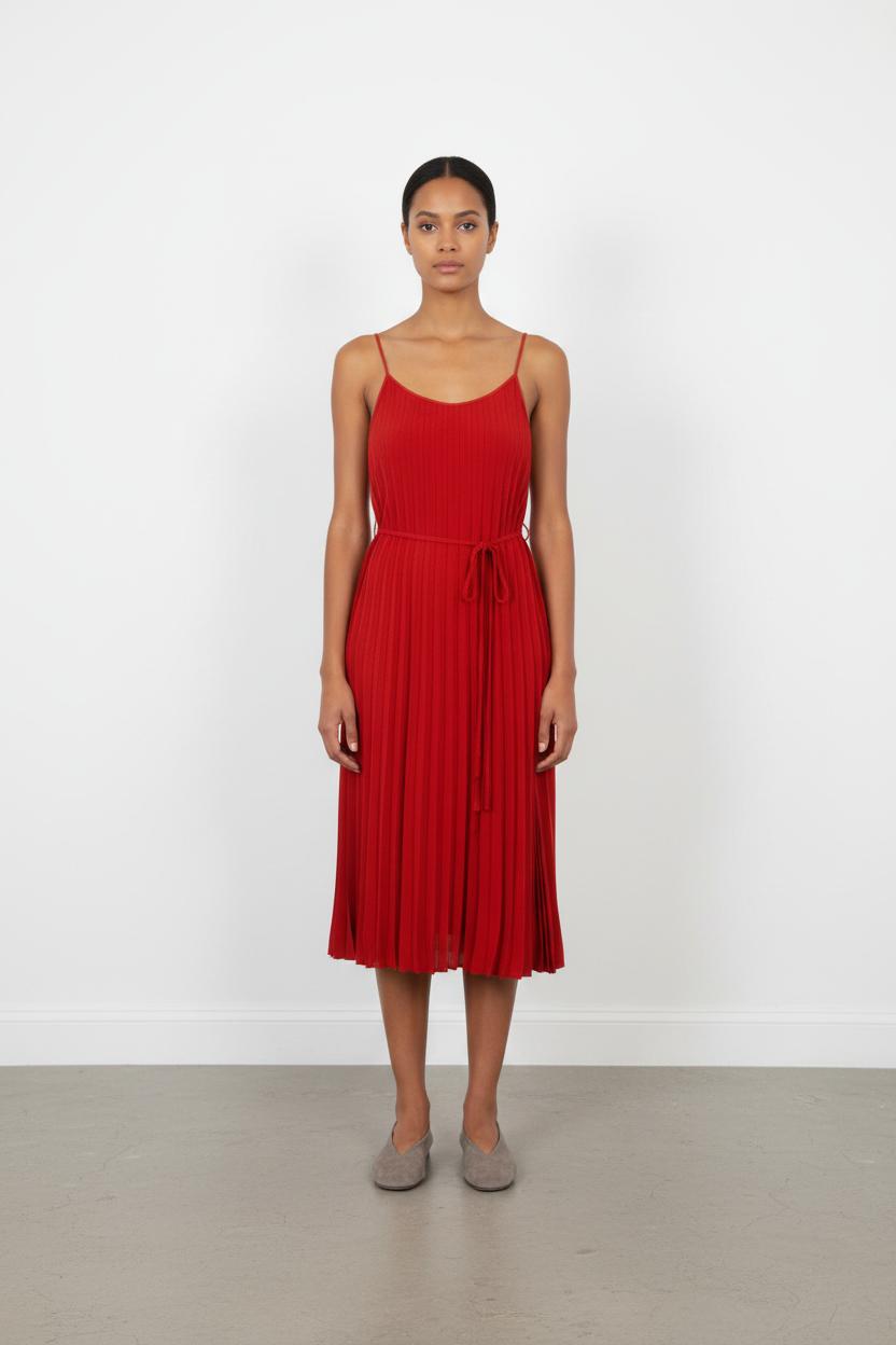 Robe Plissée Rouge - Taille M/38