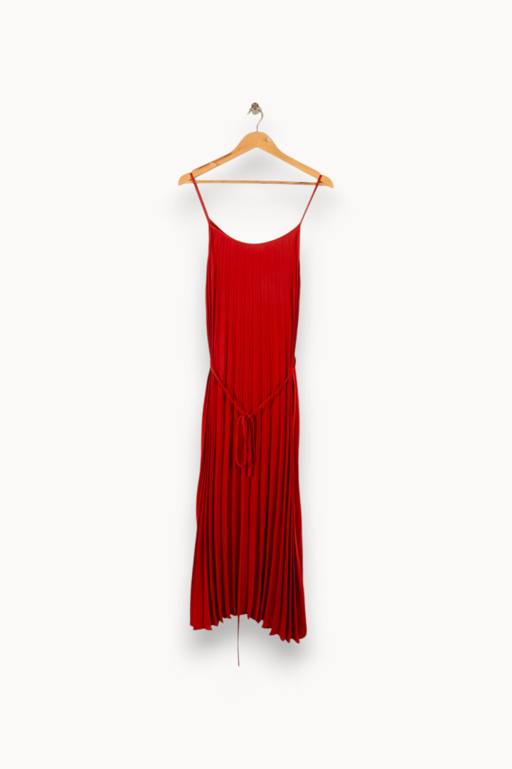 Robe Plissée Rouge - Taille M/38 de la marque Balzac Paris | PARAD48853 - Vendu par Paradigme - Image 2