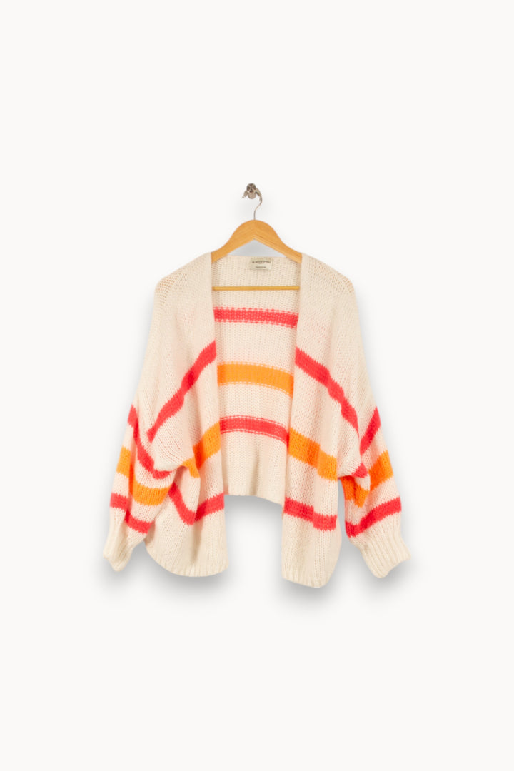 Cardigan Blanc Orange et Rose - Taille T.U. de la marque La Petite Etoile | PARAD48864 - Vendu par Paradigme - Image 2