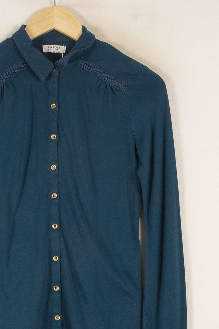 Chemise Bleue - Taille XS/34 de la marque Caroll | PARAD48875 - Vendu par Paradigme - Image 3