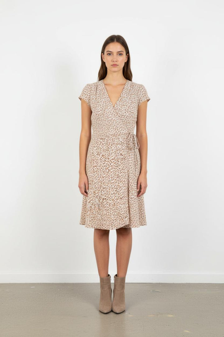 Robe Portefeuille Blanche et Rouge - Taille S/36