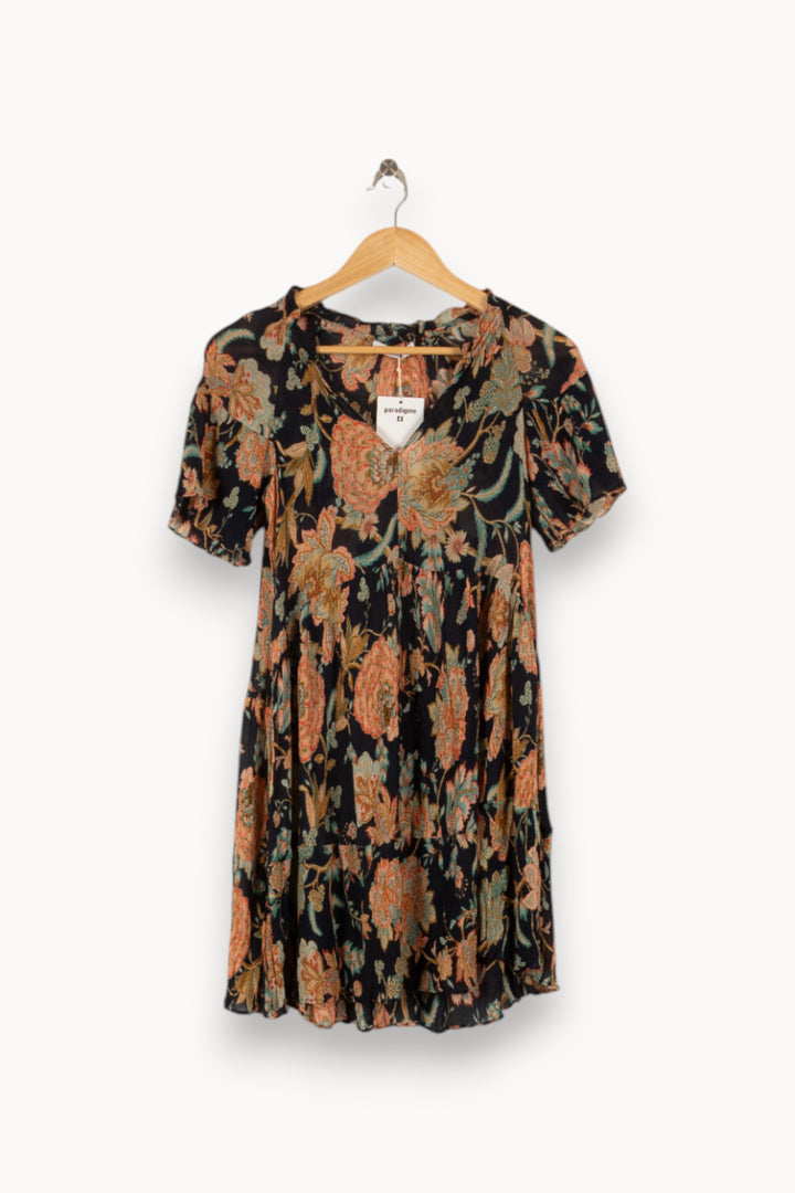 Robe Courte Noire et Orange - Taille XS/34 de la marque ZAPA | PARAD48882 - Vendu par Paradigme - Image 2