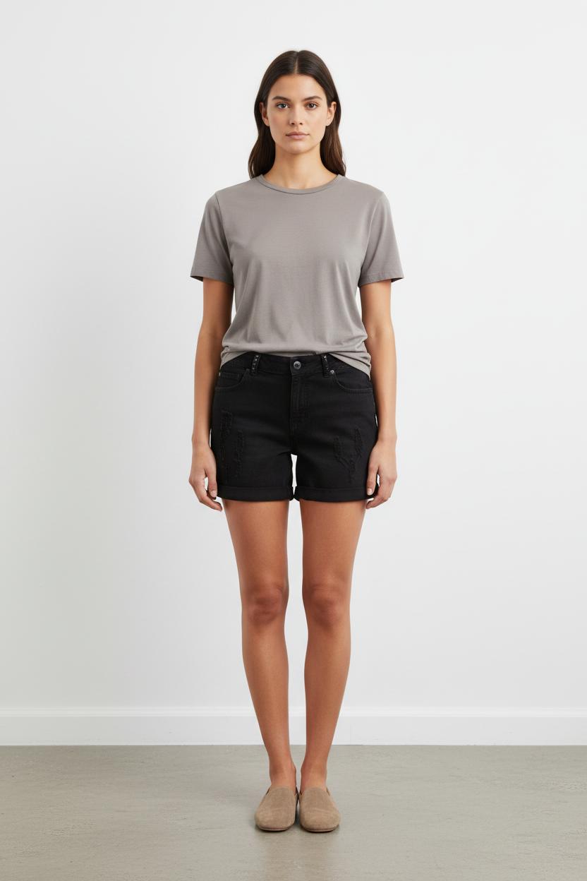 Short en Jean Noir - Taille M/38