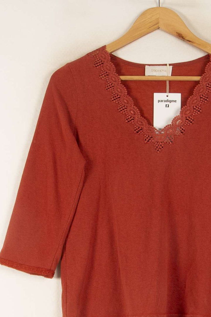 Tunique Orange - Taille S/36 de la marque Grace & Mila | PARAD48895 - Vendu par Paradigme - Image 3