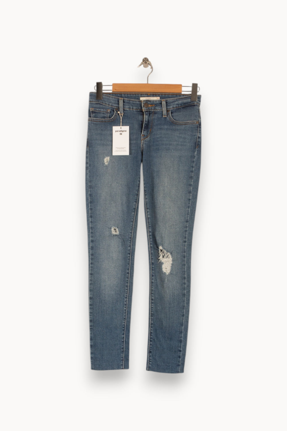 Jean Skinny Bleu - Taille S/36 de la marque Levi's | PARAD48908 - Vendu par Paradigme - Image 2