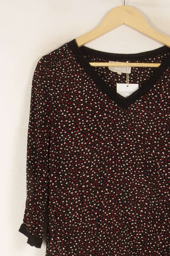 Blouse Noire à Pois Blancs et Rouges - Taille S/36 de la marque Sud express | PARAD48910 - Vendu par Paradigme - Image 3