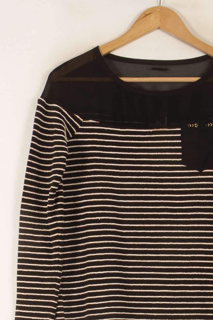 Marinière Noire et Blanche - Taille M/38 de la marque One Step | PARAD48914 - Vendu par Paradigme - Image 3
