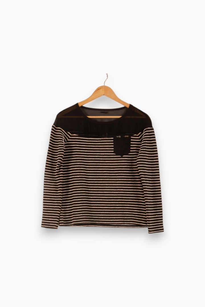 Marinière Noire et Blanche - Taille M/38 de la marque One Step | PARAD48914 - Vendu par Paradigme - Image 2