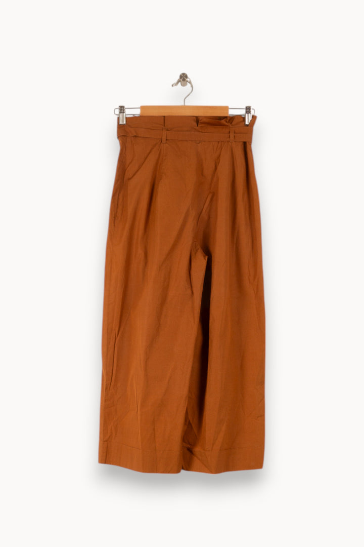 Pantalon Large Marron - Taille S/36 de la marque Max Mara | PARAD48919 - Vendu par Paradigme - Image 4