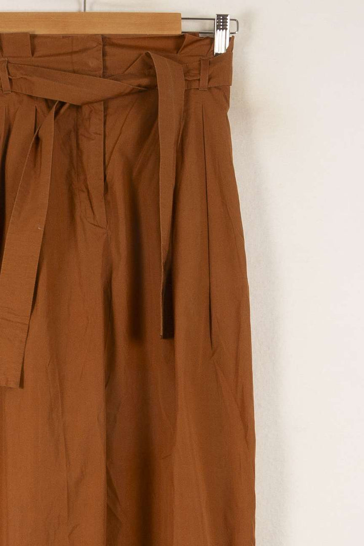 Pantalon Large Marron - Taille S/36 de la marque Max Mara | PARAD48919 - Vendu par Paradigme - Image 3