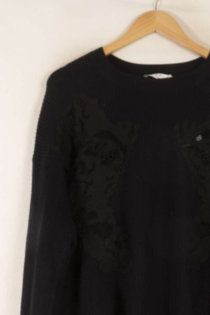 Pull Noir - Taille S/36 de la marque Sandro | PARAD48927 - Vendu par Paradigme - Image 3