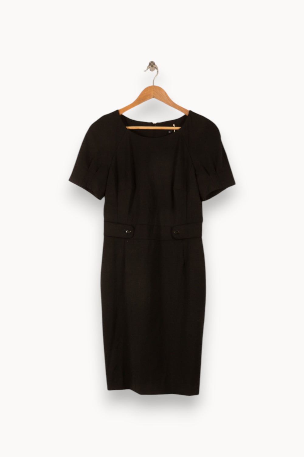 Robe Droite Noire - Taille M/38 de la marque Caroll | PARAD48930 - Vendu par Paradigme - Image 2
