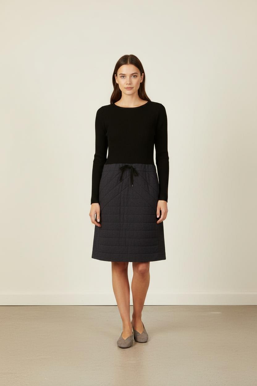 Robe Midi Noire et Bleue - Taille XL/42