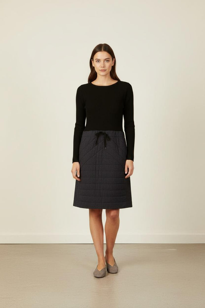 Robe Midi Noire et Bleue - Taille XL/42