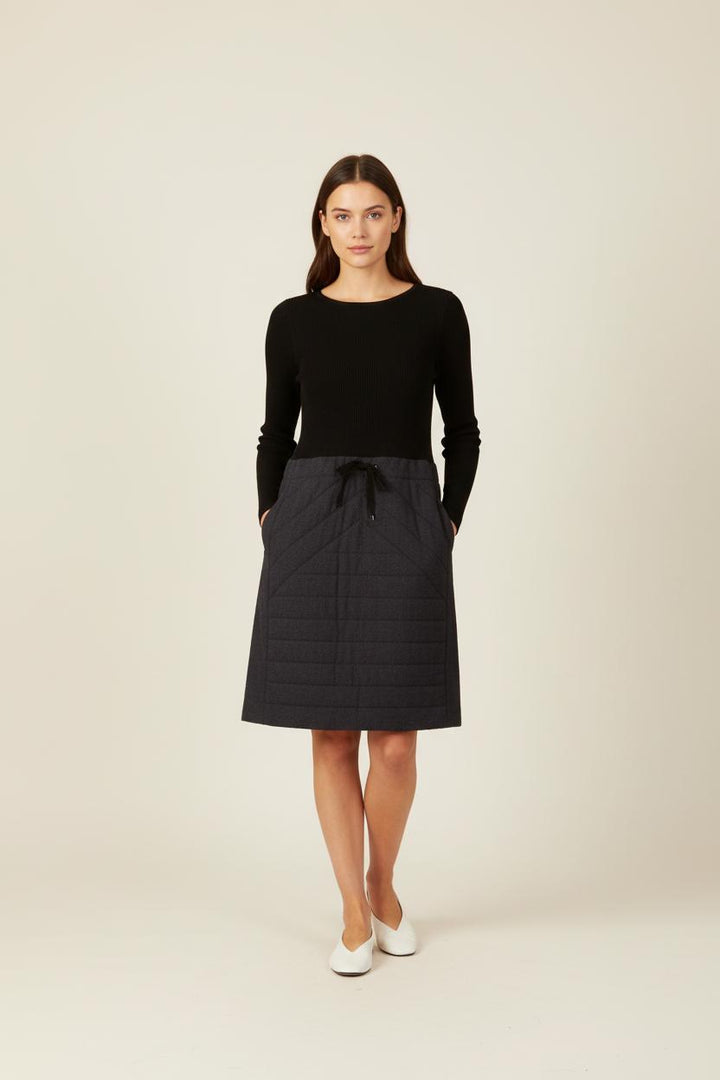 Robe Midi Noire et Bleue - Taille XL/42 de la marque Paule Ka | PARAD48933 - Vendu par Paradigme - Image 1