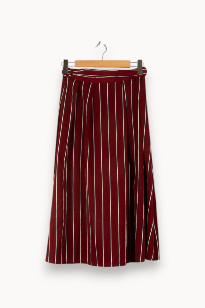 Jupe Plissée Bordeaux et Blanc - Taille S/36 de la marque Opullence | PARAD48938 - Vendu par Paradigme - Image 4